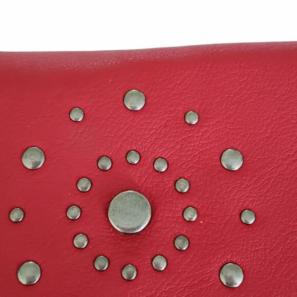 2 FOR $5 SALE NWOT Grace Adele Red Studded Satchel Purse - Picture 3 of 9